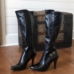 Black Knee High Boots